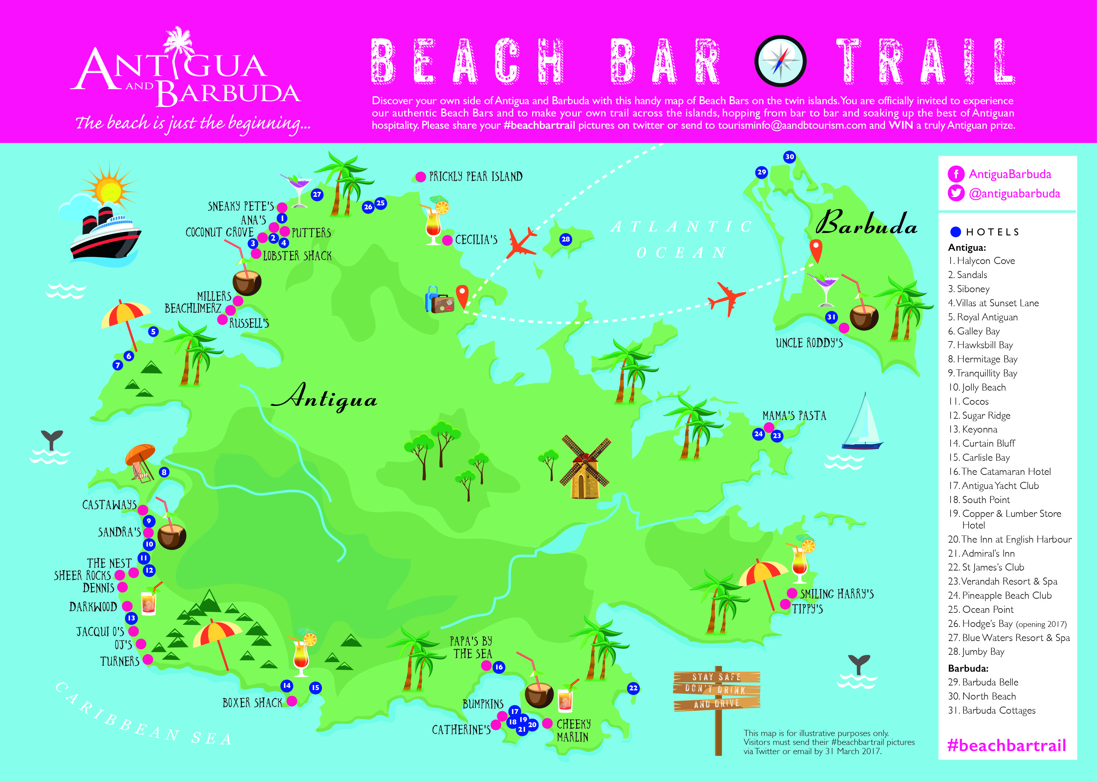 Printable Map Of Antigua